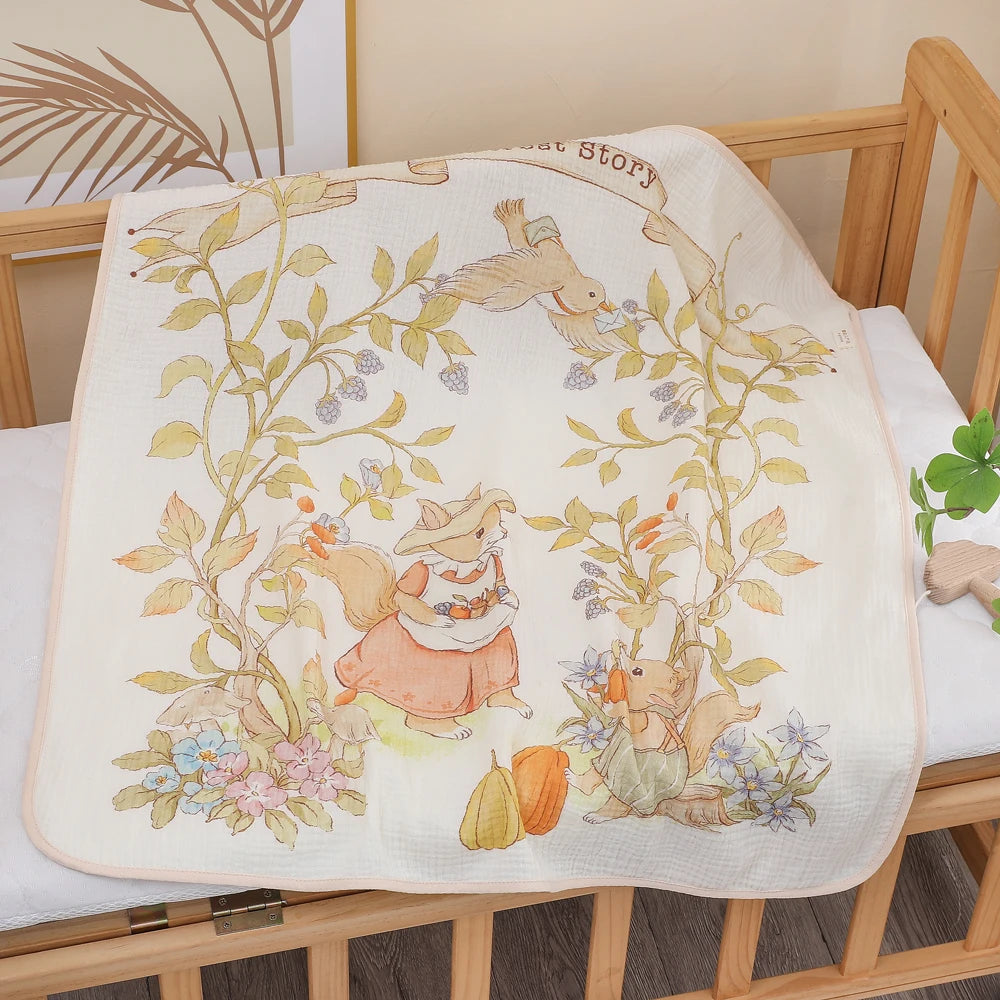 Toalla de baño y manta de gasa de algodón para recién nacidos – Muselina suave y absorbente Clase A para bebés y niños pequeños