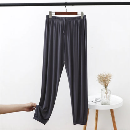 Plus Size Women's Modal Lantern Pants – Lightweight High-Waist Cuffed Casual Joggers for Summer Sports & Everyday Wear