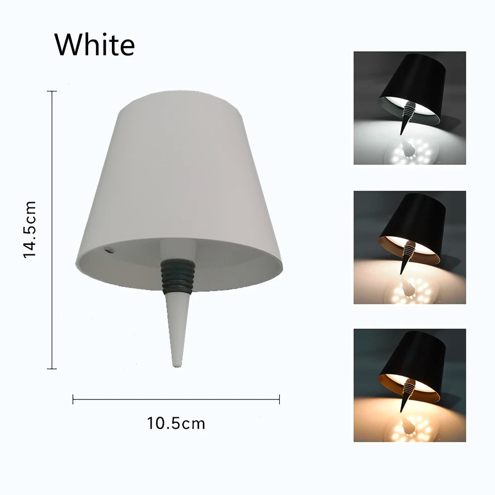 AITHEA Wireless Wine Bottle Cork Lamp – Touch Control Dimmable LED Desk Light with USB-C Charging for Home Bar Decor