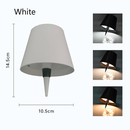 AITHEA Wireless Wine Bottle Cork Lamp – Touch Control Dimmable LED Desk Light with USB-C Charging for Home Bar Decor