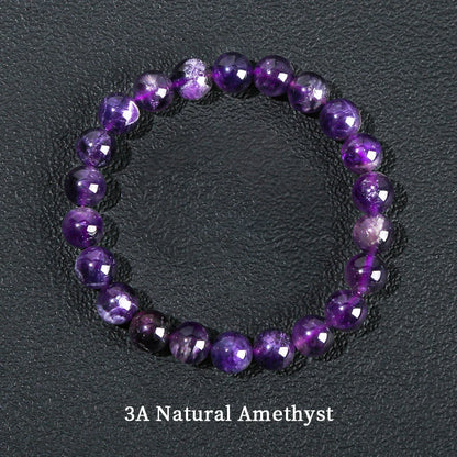 Bracelet en perles de lapis-lazuli naturel, de quartz et d'améthyste – Bijou énergétique de guérison Reiki en cristal pour hommes et femmes