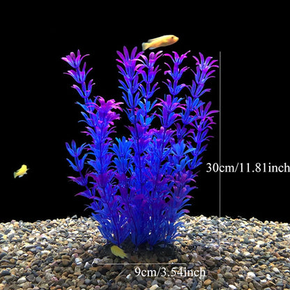 Artificial Aquarium Plants – Plastic Aquatic Underwater Plants for Fish Tank Decoration, Aquascaping & Aquarium Accessories