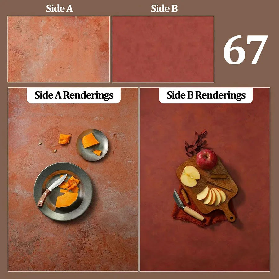 Double-Sided Wood Grain & Marble Photography Backdrop Board 57 × 87 cm – Waterproof Photo Background for Product Photography