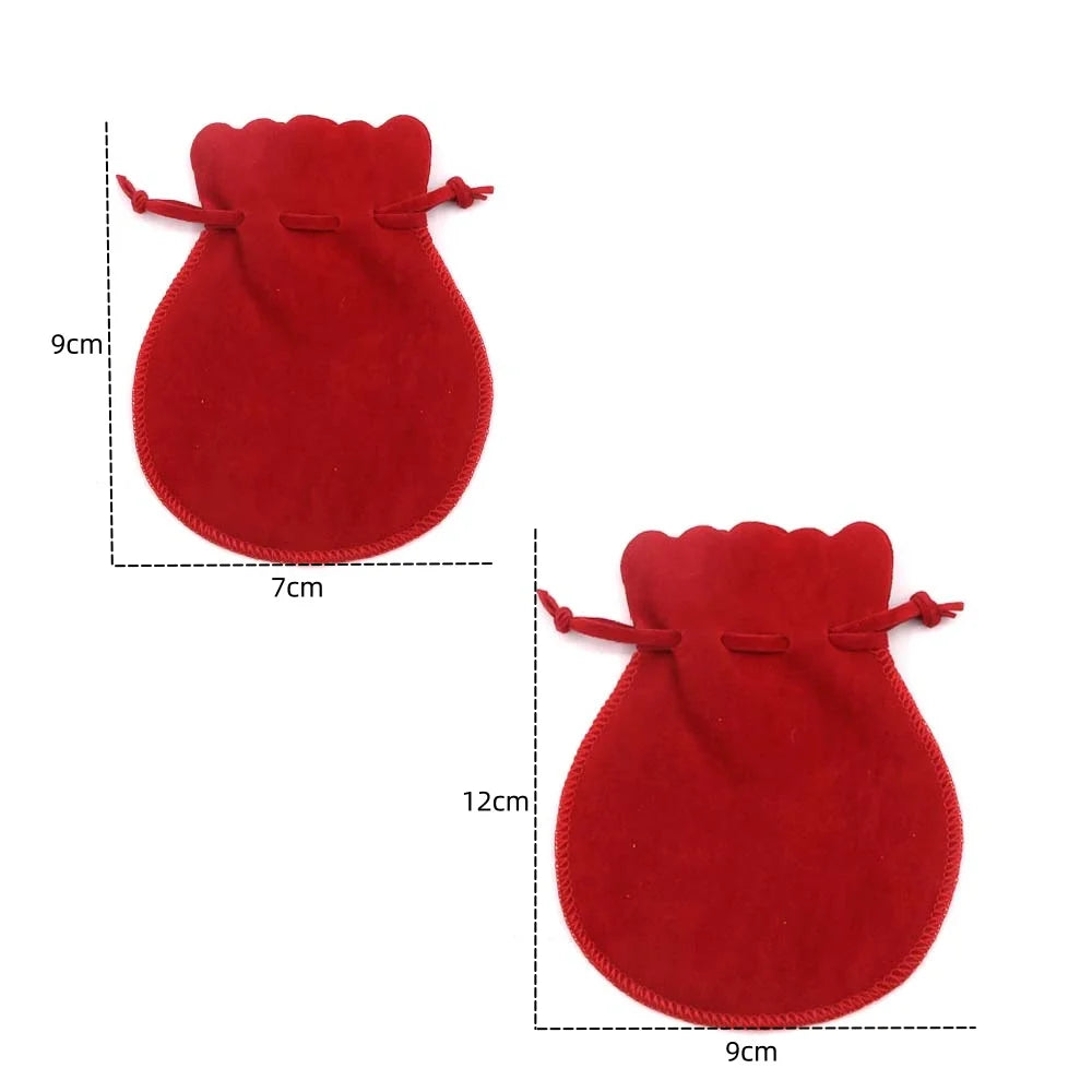 10PCS Velvet Drawstring Jewelry Pouches for Rings, Earrings, Gifts, Candy & Retail Packaging