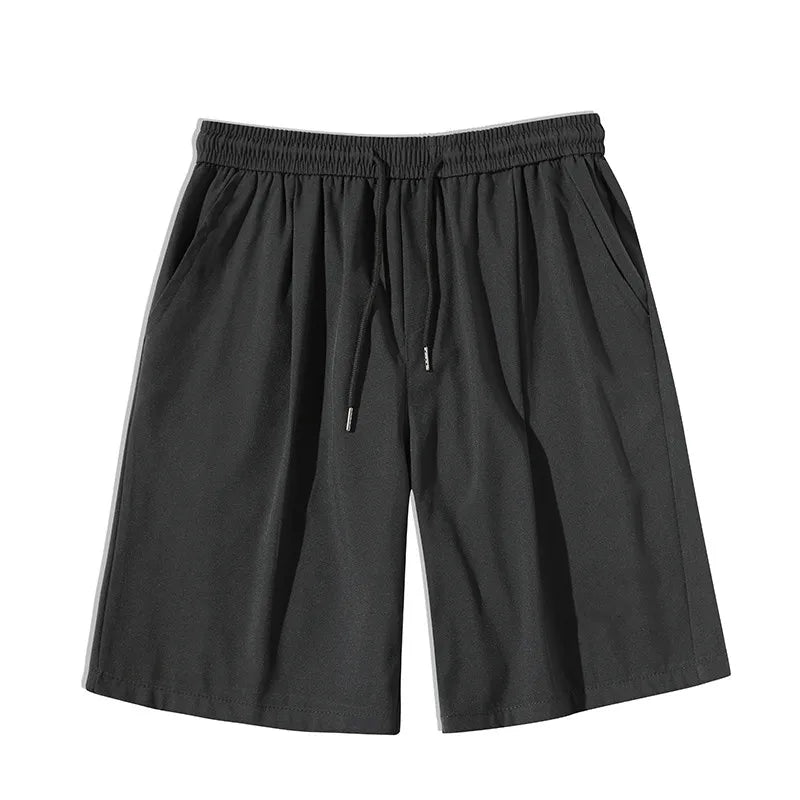 Men's Ice Silk Quick-Dry Beach Shorts – Lightweight Breathable Elastic Waist Casual Summer Shorts