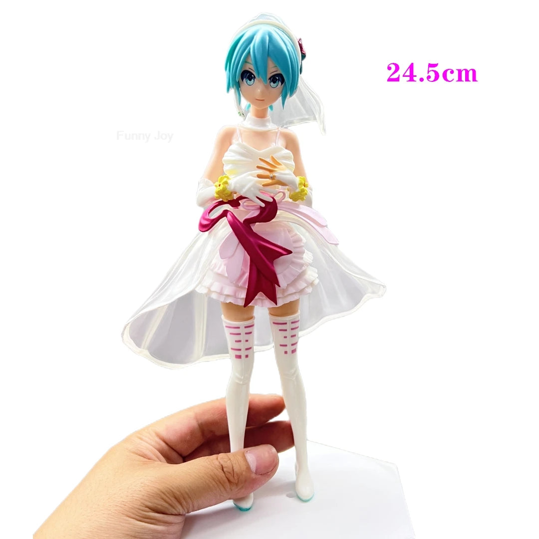 Hatsune Miku Anime Figure – Wedding Dress & Swimsuit Vocaloid PVC Action Figure Collectible Model Toy for Girls Gift