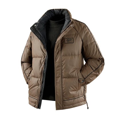 Men’s Duck Down Winter Jacket – Windproof Puffer Coat, Warm Loose-Fit Parka for Outdoor Activities, Casual Wear & Streetwear