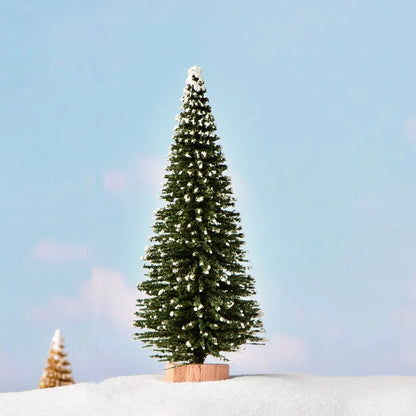 6PCS Mini Christmas Trees – PVC Micro Landscape Xmas Tree Decorations in 7CM/9CM Sizes for Home, Navidad & Holiday Gifts
