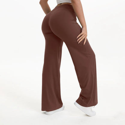 NCLAGEN Pantalones de Yoga de Pierna Recta SoftMotion para Mujer – Leggings de Gimnasio de Tiro Medio Efecto Segunda Piel, Pantalones Deportivos para Pilates y Correr, para Fitness, Entrenamiento y Uso Diario