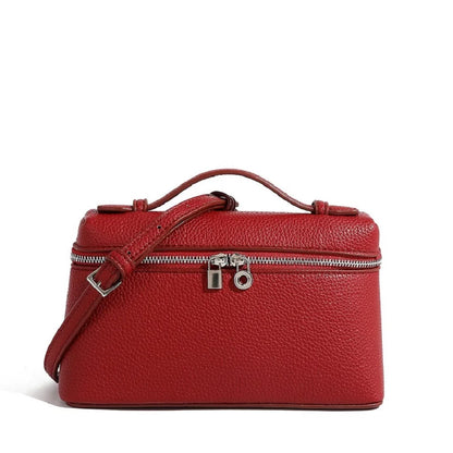 Sac à bandoulière en cuir grain de litchi de qualité supérieure pour femmes – Sac à main bento minimaliste tendance, Mini sac à bandoulière exquis avec poignée supérieure pour une tenue quotidienne élégante, des sorties décontractées et un style chic