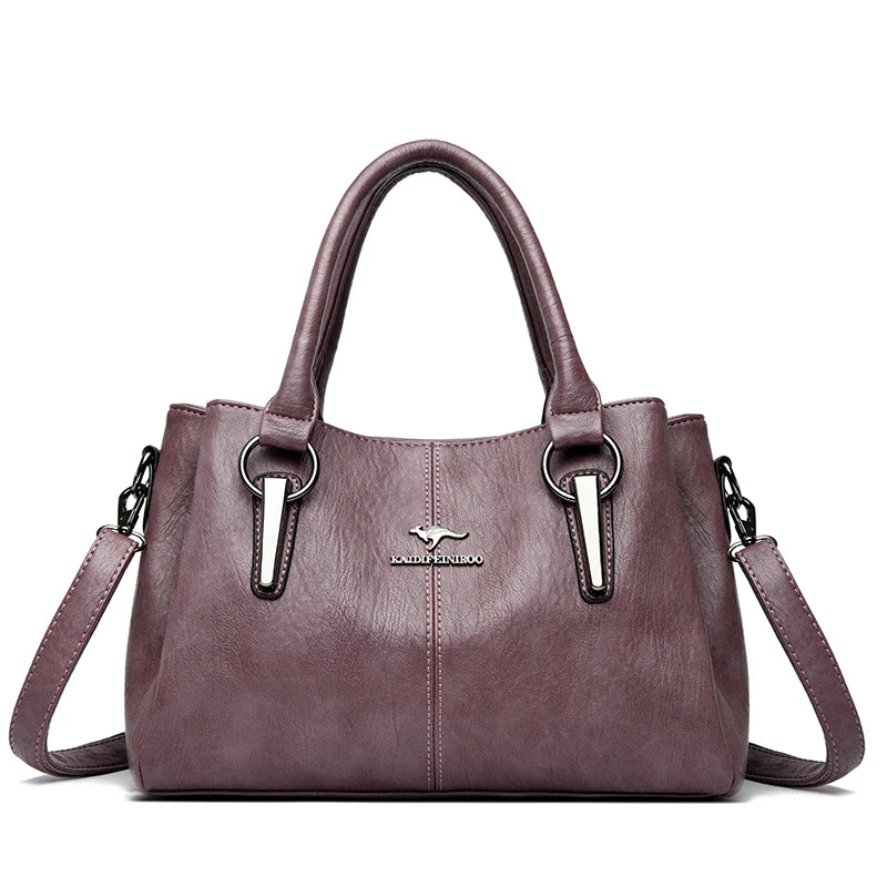 Genuine Cow Leather Women's Handbag Luxury Tote Shoulder Crossbody Messenger Bag