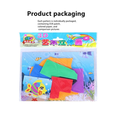 10/20PCS Pegatinas de Animales 3D de Goma EVA – Juego de Manualidades de Puzle de Dibujos Animados para Niños, Juguete Educativo Creativo, Regalo de Actividad Artística de Múltiples Diseños