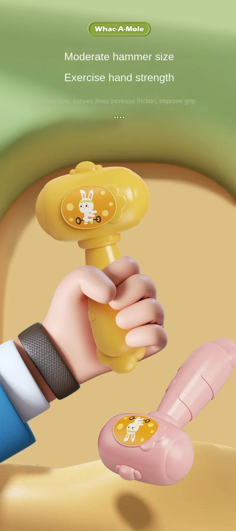 Juego de martillar de madera Montessori – Juguete de aprendizaje para niños pequeños con temática de animales de dibujos animados, juego interactivo para padres e hijos, regalo de cumpleaños para el desarrollo temprano