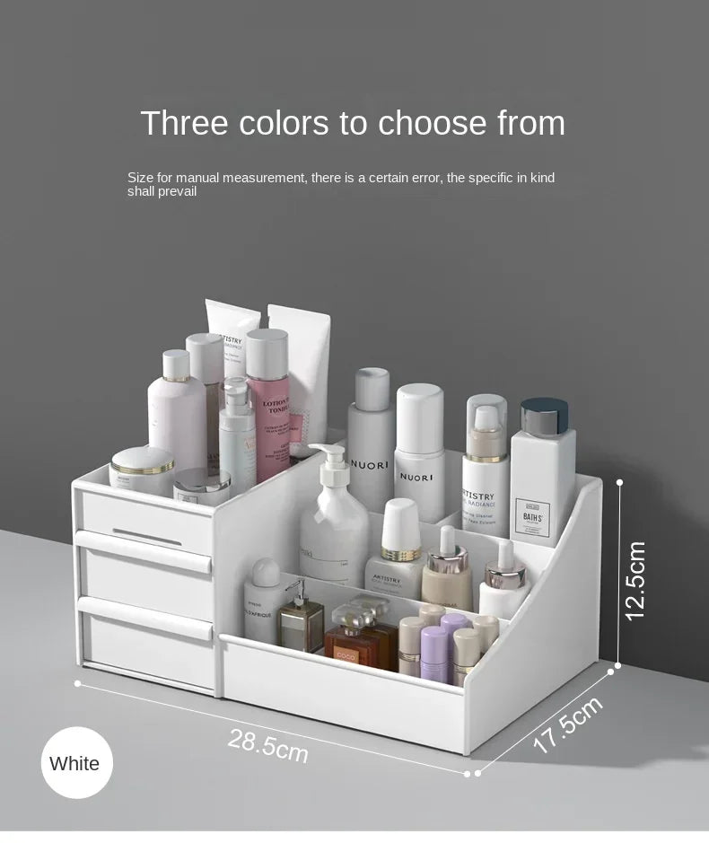 Plastic Desktop Storage Organizer – Multi-Drawer Makeup, Skincare & Office Supply Organizer