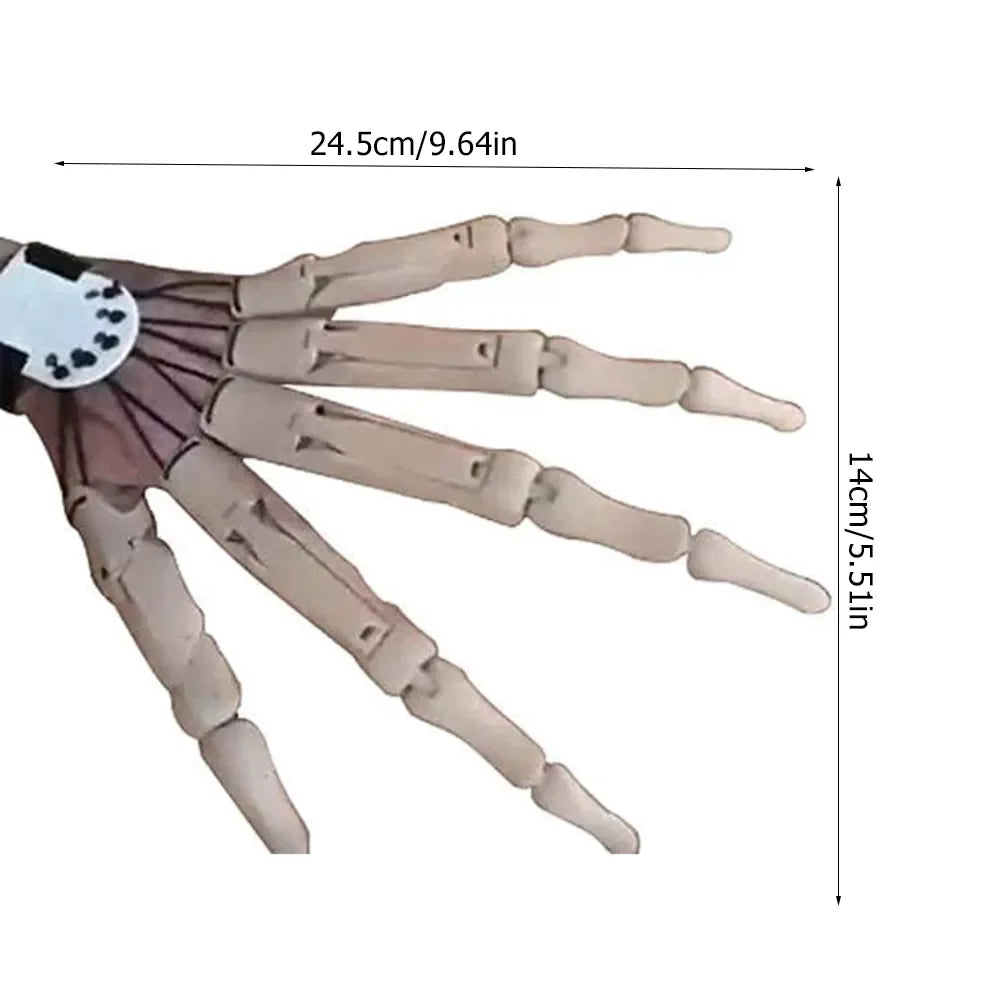 3D Printed Halloween Articulated Finger Extensions – Flexible Movable Long Finger Claw Props for Cosplay, Costumes & Spooky Decorations
