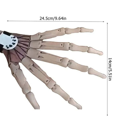 3D Printed Halloween Articulated Finger Extensions – Flexible Movable Long Finger Claw Props for Cosplay, Costumes & Spooky Decorations