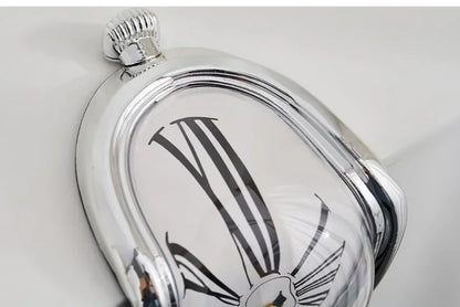 Reloj de pared creativo surrealista que se derrite – Reloj decorativo moderno distorsionado para el hogar, la oficina y la sala de estar