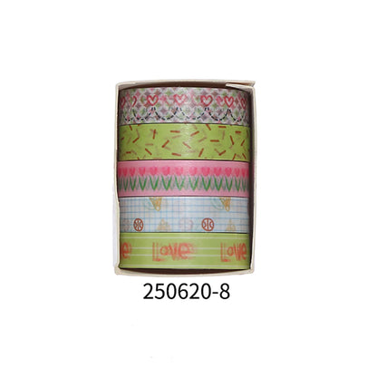 5 Rolls Romantic Flower Washi Tape Set – Cute Floral Decorative Tape for Journaling, Scrapbooking, Diary & Student DIY Crafts