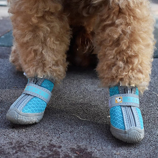 Botas para perro con suelas antideslizantes – Zapatos transpirables y cálidos para protección de las patas para paseos y caminatas al aire libre