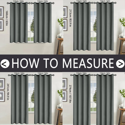 Paquete de 2 cortinas 100% opacas – Paneles de ventana térmicos con forro opaco