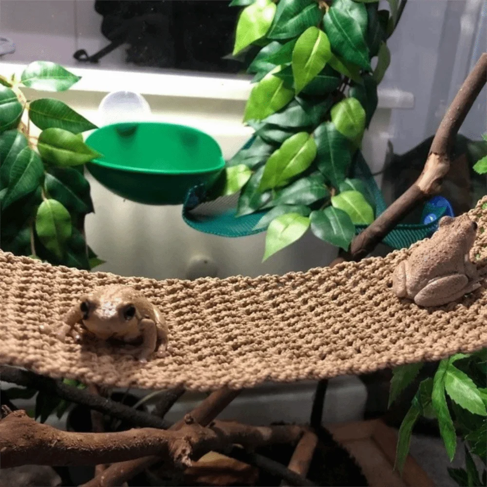 Reptile Climbing Hammock with Suction Cups – Breathable Mesh Hanging Net & Resting Bed for Lizards, Geckos & Small Reptiles