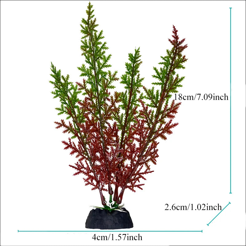 Artificial Aquarium Plants – Plastic Aquatic Underwater Plants for Fish Tank Decoration, Aquascaping & Aquarium Accessories
