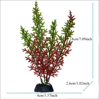 Artificial Aquarium Plants – Plastic Aquatic Underwater Plants for Fish Tank Decoration, Aquascaping & Aquarium Accessories