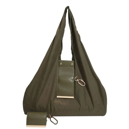 Reusable Mini Keychain Tote Bag – Lightweight Foldable Large-Capacity Shopping Bag, Expandable Eco-Friendly Reusable Carry Bag