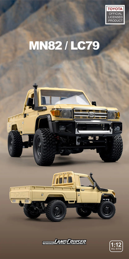 ZWN MN82 Camion Tout-Terrain RC 4x4 LC79 à l'Échelle 1:12 avec Lumières LED, Modèle de Simulation Complet pour Enfants et Adultes
