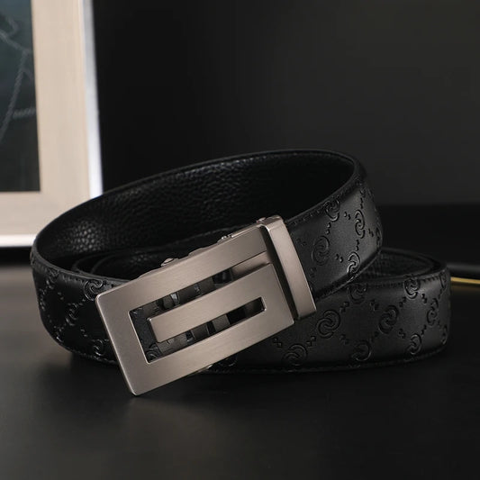 Unisex Genuine Leather Belt with G Buckle – Luxury-Style Men's & Women's Fashion Belt for Jeans, Business Wear & Casual Everyday Outfits