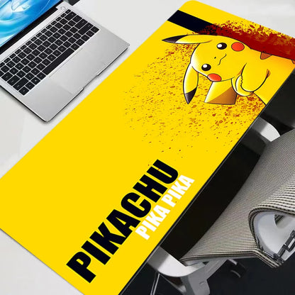 Pokémon Pikachu Large Gaming Mouse Pad – Rubber Desk Mat with Stitched Edge for PC & Laptop Setup