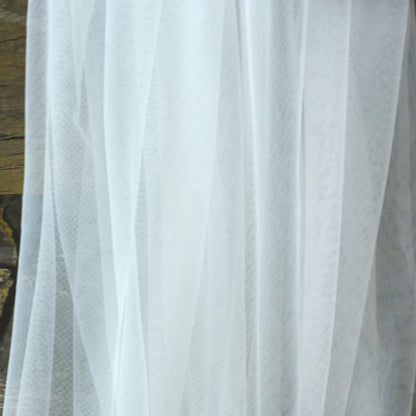 Long Bridal Lace Veil – Spanish Mantilla Wedding Veil with Lace Edge | Elegant Wedding Dress Accessory for Bride & Bridal Party