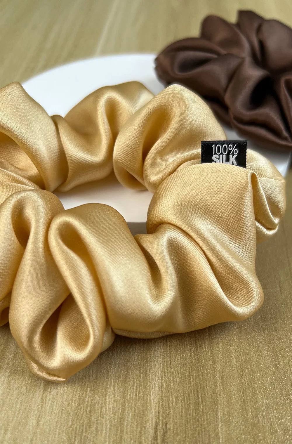 Goma para el pelo 100% seda Mulberry – 19 Momme, elástico grande para mujeres y niñas | Accesorio de lujo de seda para coleta