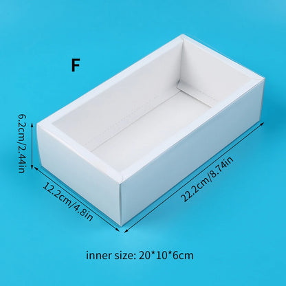 10PCS Pull-Out Kraft Paper Gift Boxes with Clear Window for Jewelry, Gifts, Weddings, Birthdays & Business Packaging