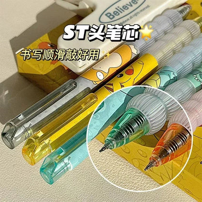 5PCS Pokémon Gel Ink Pens – Pikachu, Squirtle & Charmander Kawaii Cartoon School Stationery Set