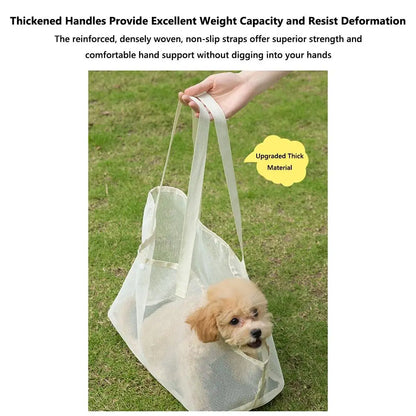 Portable Mesh Pet Carrier Bag Breathable Foldable Shoulder Crossbody Tote for Cats & Small Dogs Summer Travel