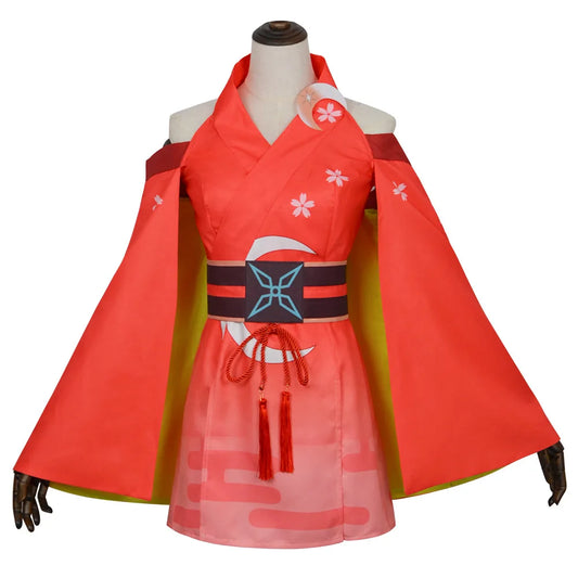 Disfraz de Cosplay de la Princesa Cósmica Kaguya – Vestido Kimono Sakayori Iroha Conjunto Completo de Uniforme para Actuación en Escenario, Halloween y Fiestas