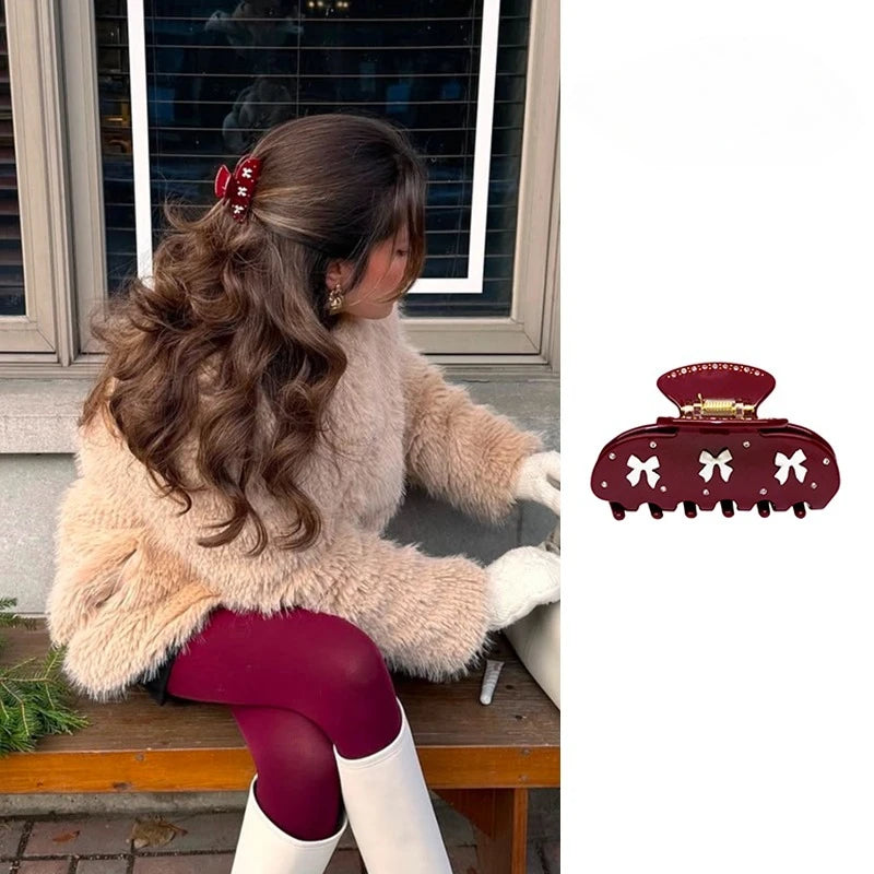 Pinzas para el pelo de cereza bonitas – Pinzas para el pelo de acetato con diamantes de imitación de frutas, flores y mariposas para mujeres y niñas | Accesorios para el pelo de moda Kawaii
