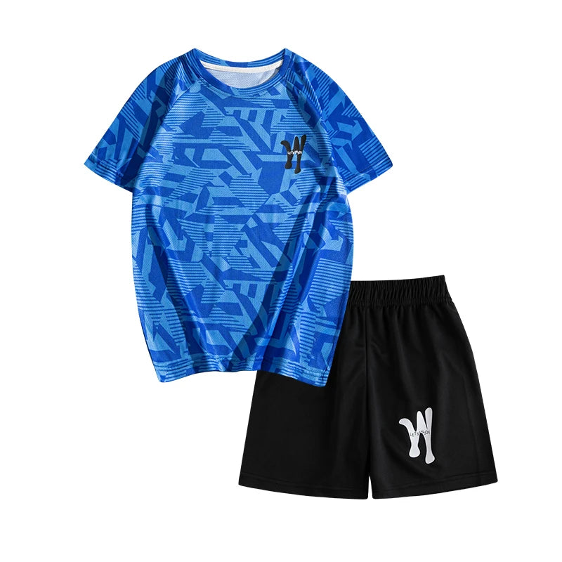 Maillot et short de football pour enfants Ensemble d'entraînement 2 pièces pour garçons
