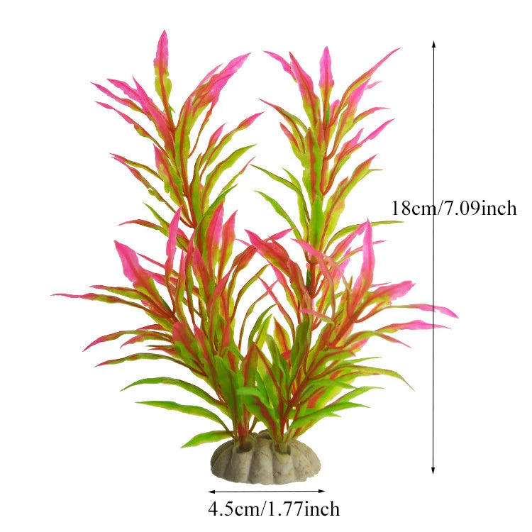 Artificial Aquarium Plants – Plastic Aquatic Underwater Plants for Fish Tank Decoration, Aquascaping & Aquarium Accessories