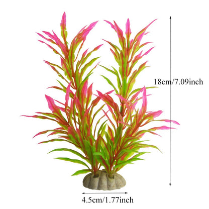 Artificial Aquarium Plants – Plastic Aquatic Underwater Plants for Fish Tank Decoration, Aquascaping & Aquarium Accessories