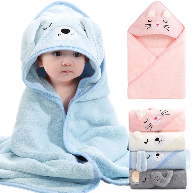 Toalla de Baño con Capucha para Bebé – Suave Manta de Baño y Arrullo para Recién Nacidos, Bebés y Niños Pequeños