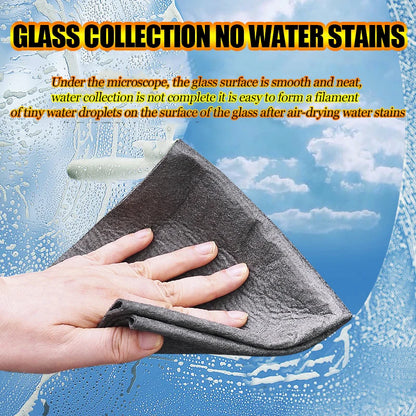 Thick Microfiber Cleaning Cloth – Reusable No Watermark Magic Cleaning Rag, Streak-Free Glass Wipe Towel for Windows, Kitchen, Home & Household Surface Cleaning