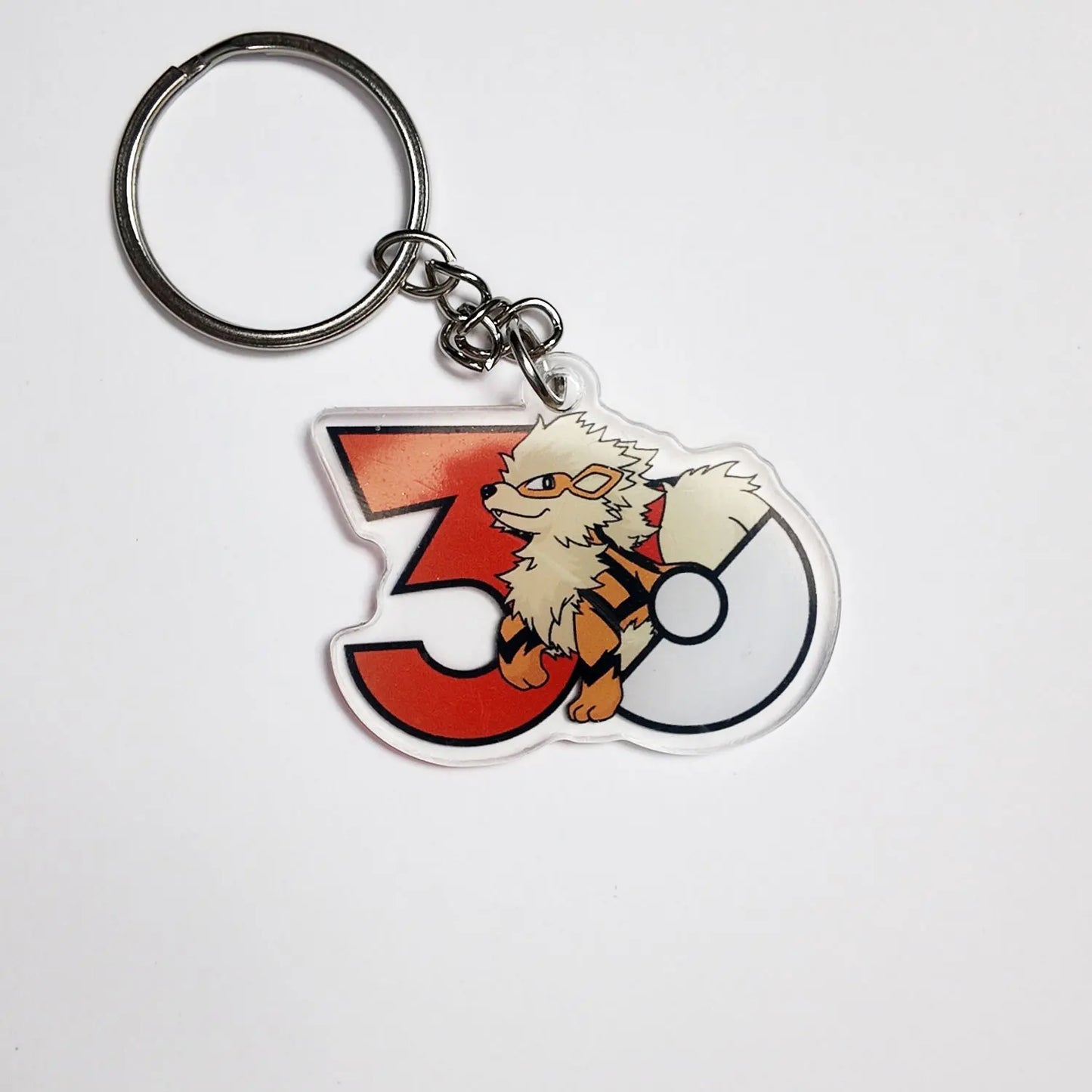 Pokémon 30th Anniversary Acrylic Keychain – Captain Pikachu, Eevee & Eeveelutions (50 Styles)