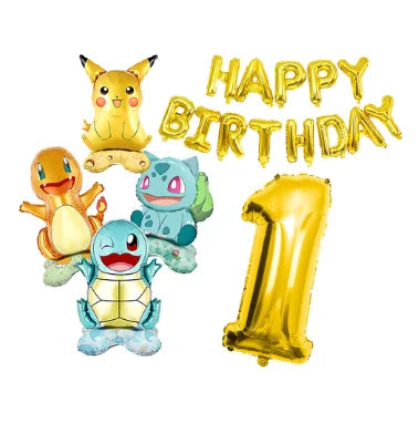 Pokémon Pikachu Birthday Party Decorations Tableware Set – Paper Cups, Plates, Tablecloth, Straws, Banner & Napkins for Kids Party Supplies
