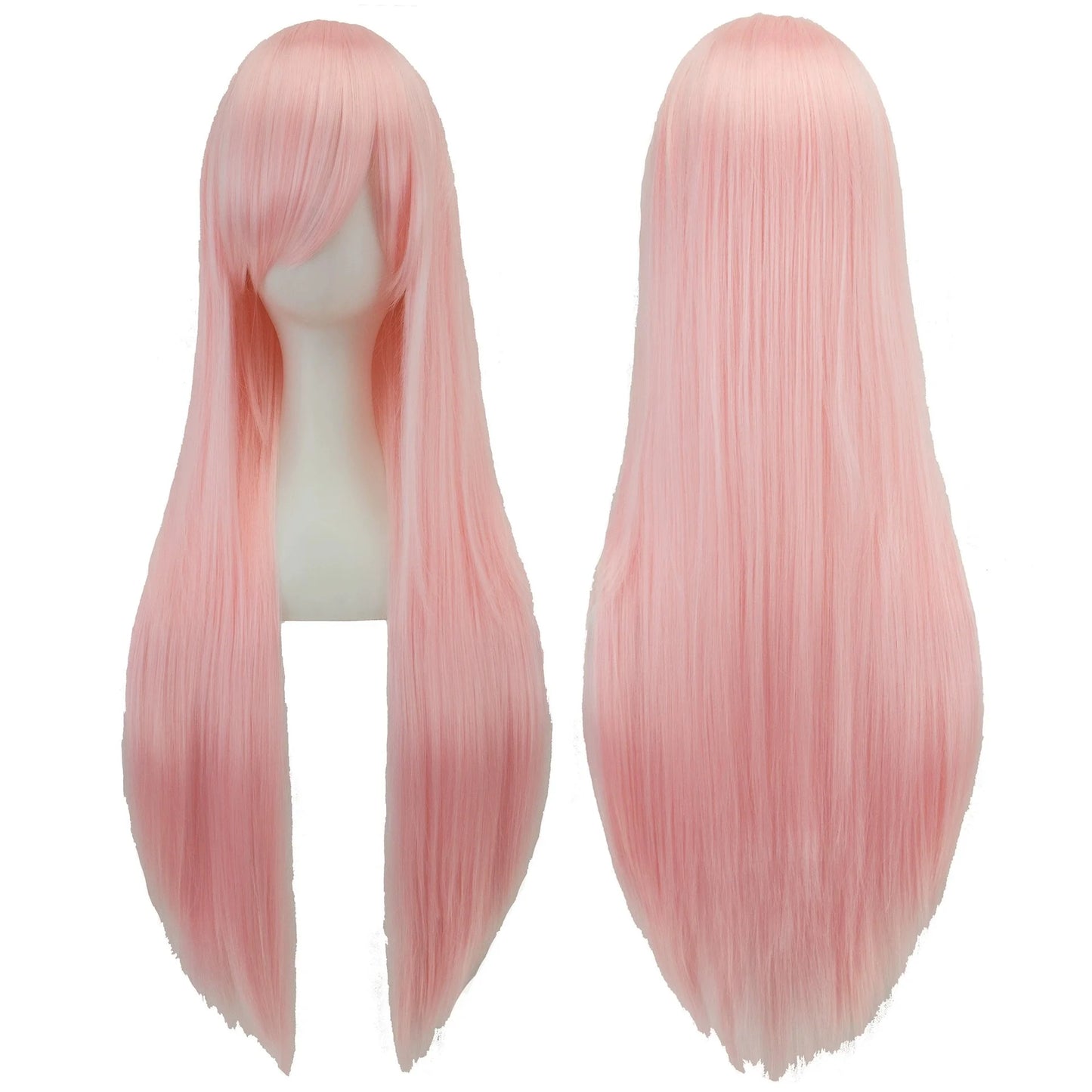 80cm Long Straight Multicolor Heat-Resistant Synthetic Cosplay Wig – Anime Halloween Party Costume Hairpiece