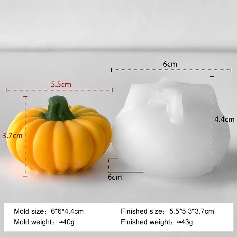 Halloween Mini Ghost Pumpkin Silicone Mold – 3D Stackable Candle Mold for DIY Soap, Resin, Plaster Crafts & Home Decor