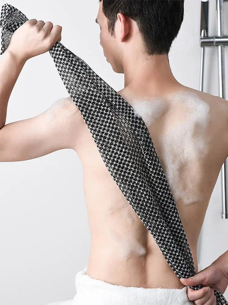 Toalla de baño exfoliante – Estropajo de espalda para el cuerpo, paño de lavado, esponja de ducha suave para limpieza profunda, exfoliación de la piel y accesorios de baño