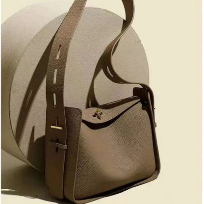 Women's Genuine Leather Shoulder Bag – Luxury Cowhide Crossbody & Underarm Tote with Large Capacity, Elegant Fashion Handbag for Everyday Use