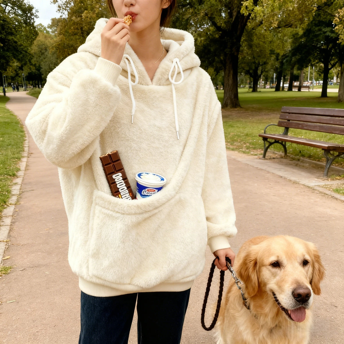 Pet Carrier Hoodie for Small Dogs & Cats – Hands-Free Unisex Pouch Sweatshirt, Cozy Pullover for Puppy & Kitten Carrying